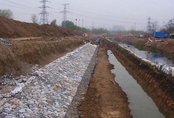 河道石籠網現場工程圖